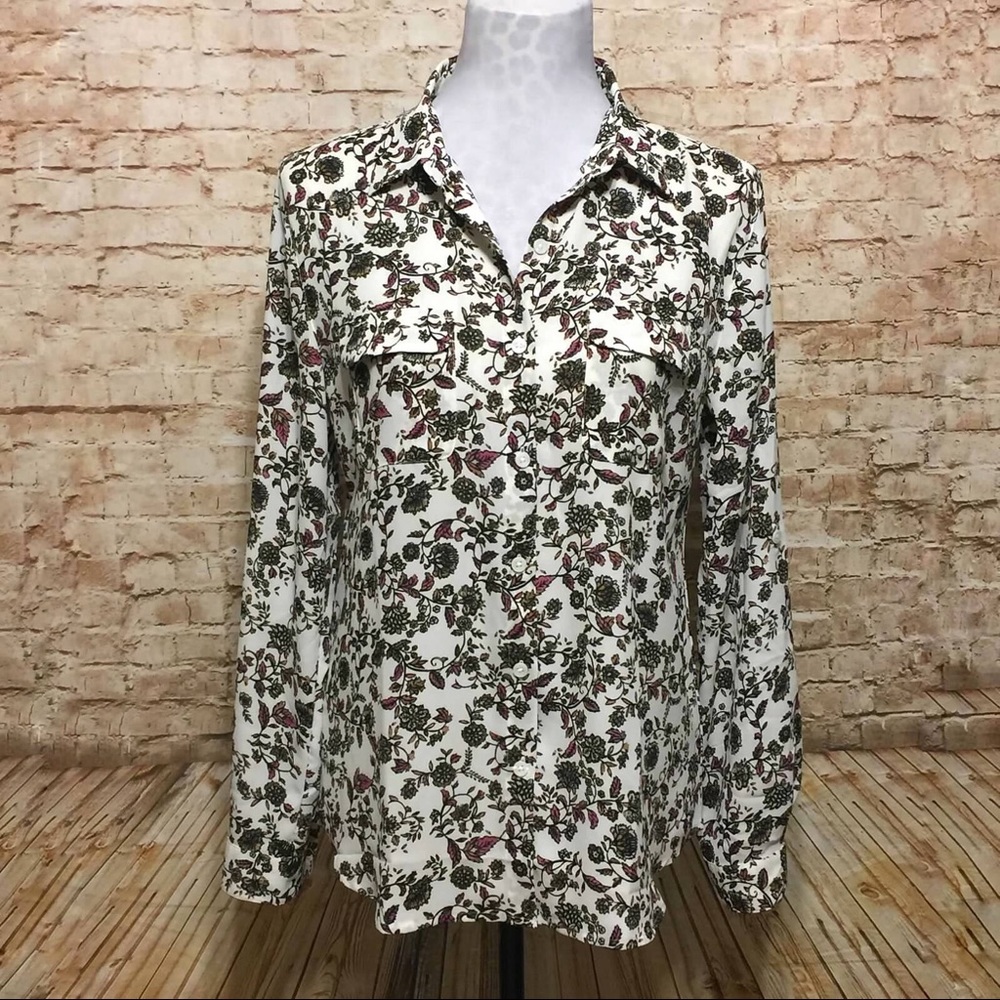 NWT LOFT Portofino Style Floral Blouse - Picture 2 of 8